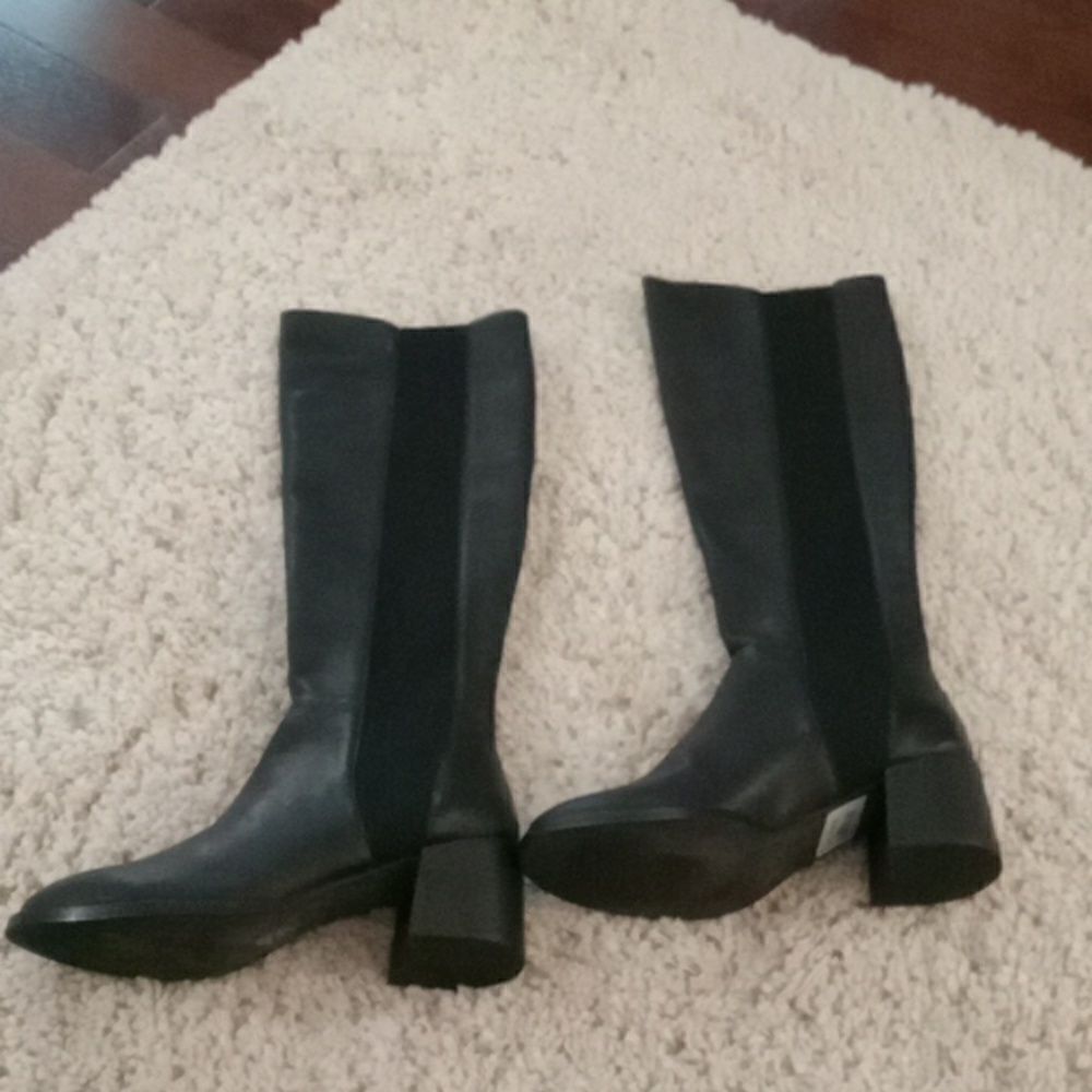Eileen Fisher Vero Cudio Destry leather & recycled stretch knit boot size 5 NWT - Picture 5 of 7